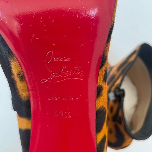 Christian Louboutin So Kate Booty 85 Leopard Heel Bootie EU 40.5 - Picture 10 of 13